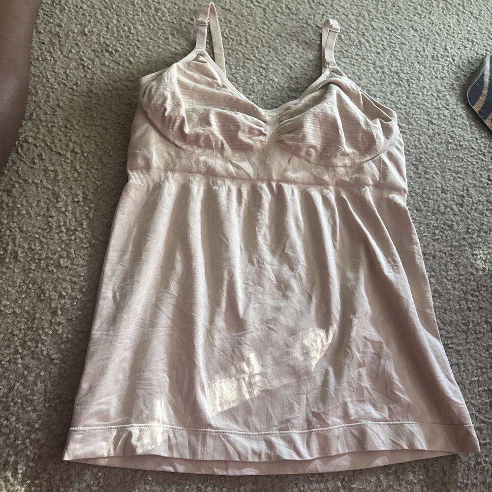 Kindred Bravely Sublime Pumping Nursing Tank Top Built In Bra Beige Size XL